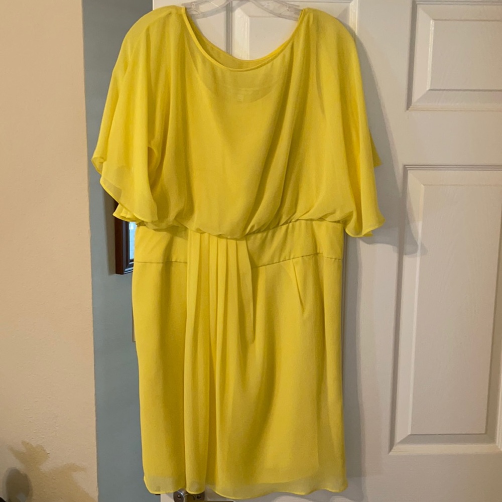 Gianni Bini Yellow flare dress- Large